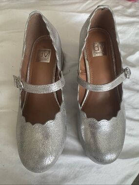 DV by Dolce Vita Silver Metallic Mary Jane Girls Shoes